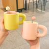 Korean Mug Niche Design Sense Ceramic Cup for Girls' Office High value Coffee Milk Cup