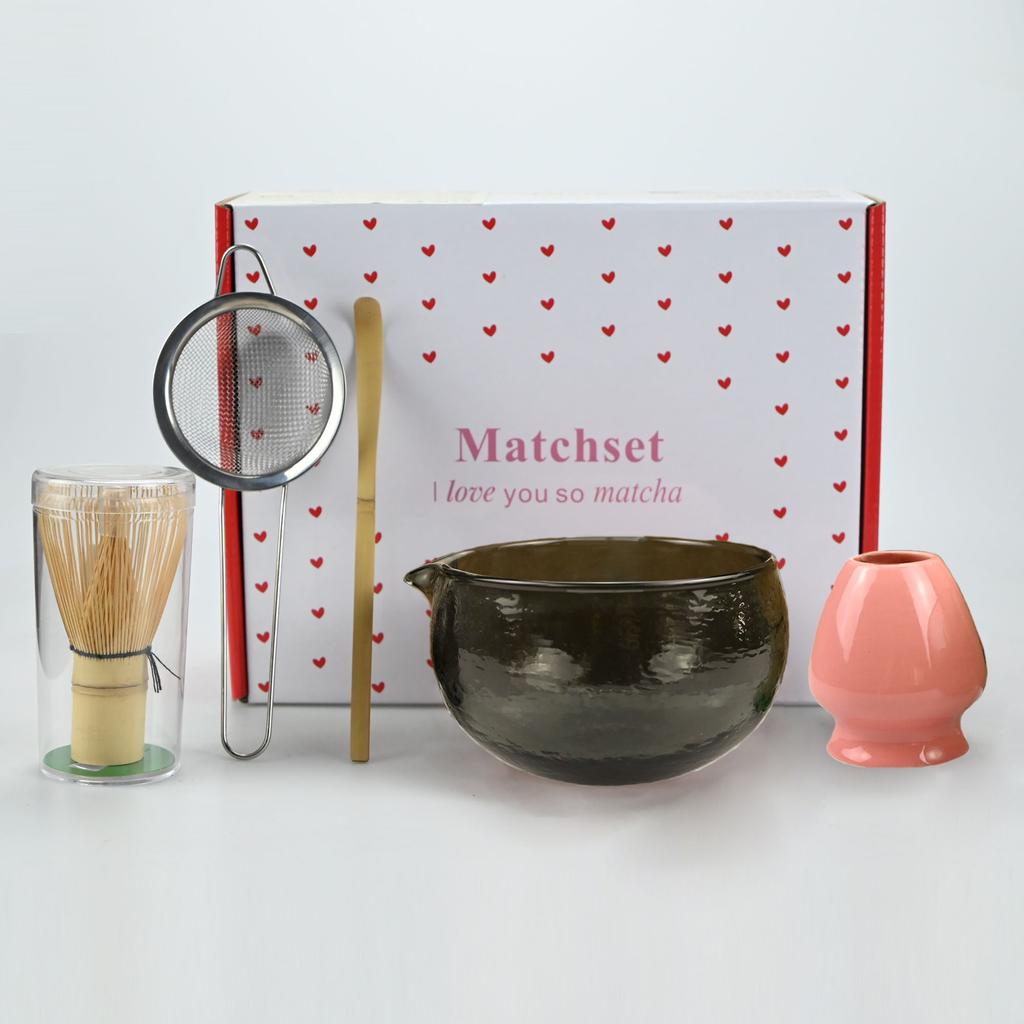 1PC/5PCS/Set Matcha Glass Bowl , Spoon, Tea Whisk, Sieve Mesh, Perfect Gift For Ceremony, Traditional Decoration