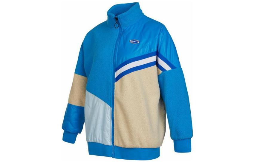 Nike Velvet Jackets Women s Blue Stand Collar Moderate FB1821-435 M