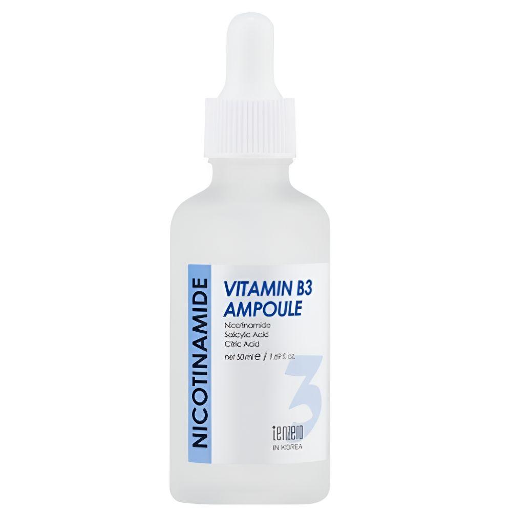 TENZERO Niacinamide Vitamin B3 Ampoule Brightening Pore Care Hydrating Facial Serum 50ml