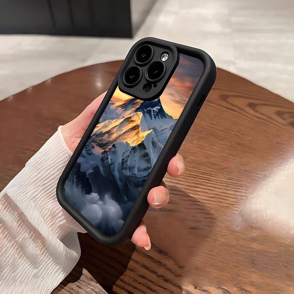 Husă de telefon Muntele Everest Pentru IPhone 17 Pro Max 15 Pro 16 14 Plus 12 13 Mini 11 Pro Antișoc Capac Moale