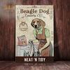 Beagle Dog Metal Tin Sign Please Sit Yourself The Best Sit In The House Printing Poster Bathroom Home Art Wall Decoration Pla