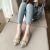 Ladies Fashion Spring 2025 New Style Pointed Walking Shoes Shallow Slip-on Comfortable Outdoor Casual Women's Single Shoes