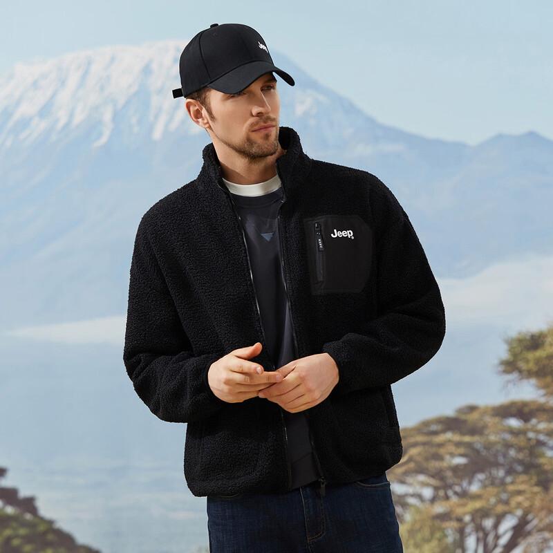 JEEP Men s Teddy Fleece Stand Collar Jacket 3XL