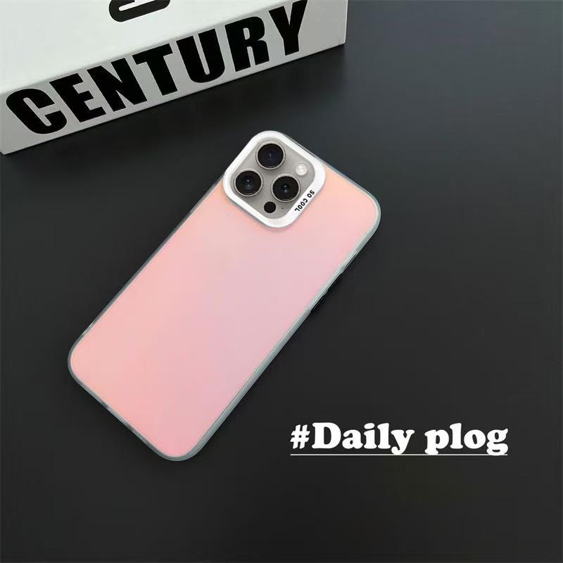 New Laser Colorful Silver Shell Suitable for Apple 16 15 14pro Mobile Phone Case 15promax13 12 11X