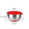 304 16-24cm Kitchen Stainless Steel Egg Mixing Bowl Non-slip Handle Silicone Bottom Kneading Dough Pots Baking Bakery Tools