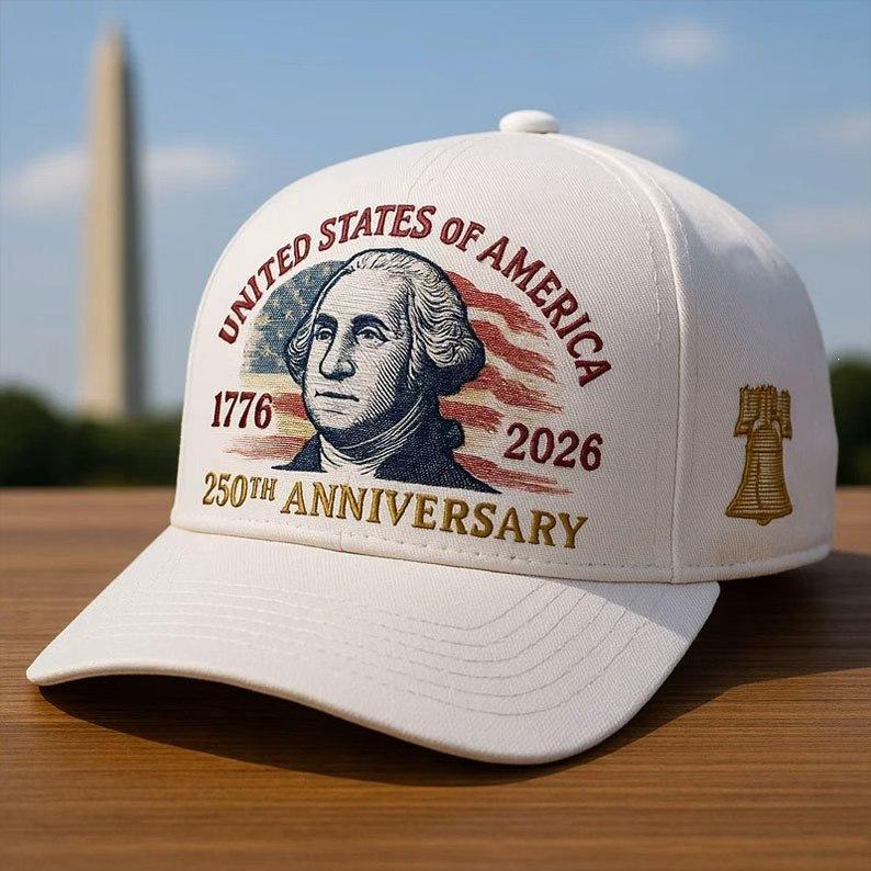 American Anniversary Baseball Cap, Men's and Women's Polyester Digital Printing Sun Hat Small Batch