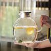 2.5L Nordic Snail Refrigerator Bottles Cold Water Cups Cool Kettle Glass Mug Large-Capacity Bottle Heat Resistant Home Amber Set