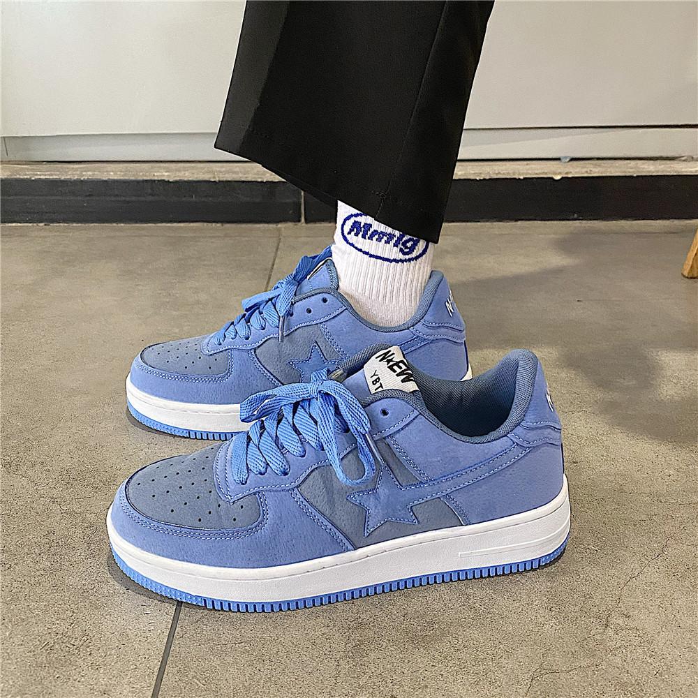 

Новые студенческие повседневные нишевые ульчжан кроссовки на доске женские корейская версия ins тренд Харадзюку парные повседневные спортивные кроссовки 44 синий