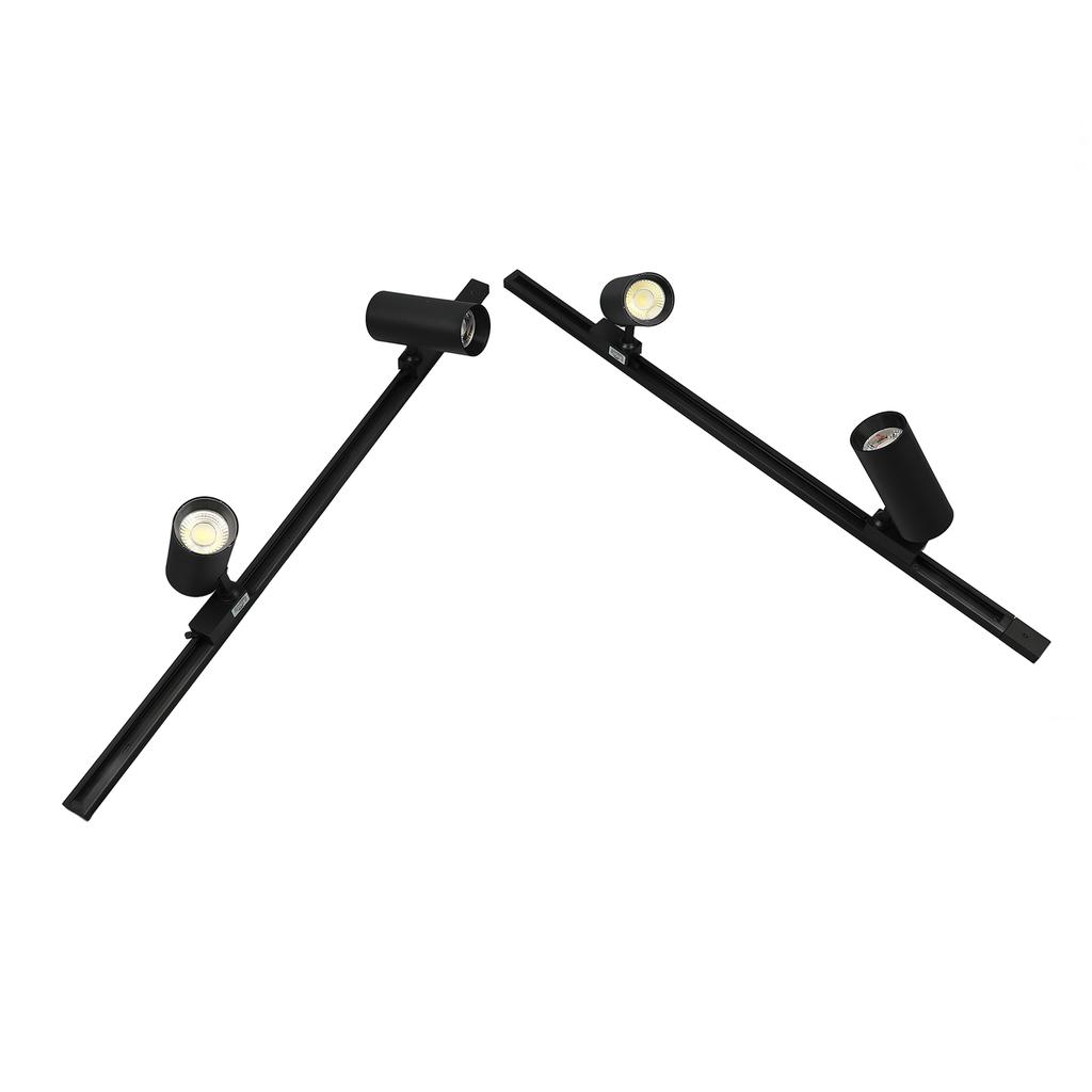 Track Lighting Kit Black Shell 85V?265V Wide Voltage LED 30W 4 Lights 6000K White Angle Adjustable