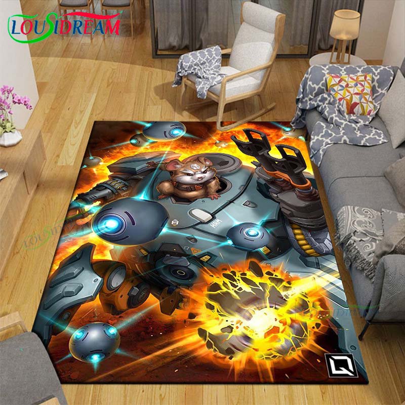 Classic Game Role O-Overwatch Printed  Carpets Living Room Anti-Skid Area Rug Kids Bedroom Mats Game Mat Large Carpet Decor