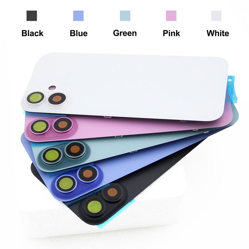 For iPhone 16 Plus Battery Back Cover with Camera Lens Phone Rear Housing Replacement Part for iPhone 16 Back Cover Glass