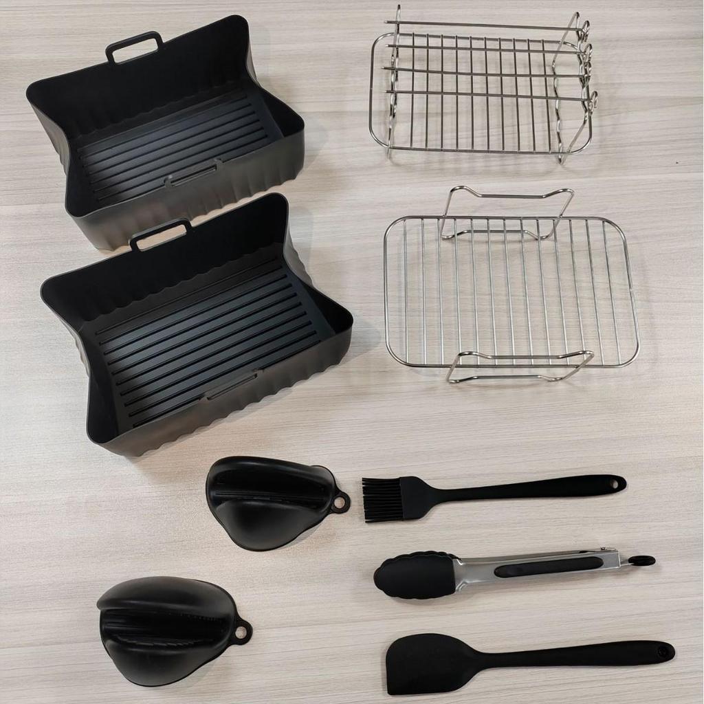 Rechteckige Silikon-Backmatte für Airfryer-Topf