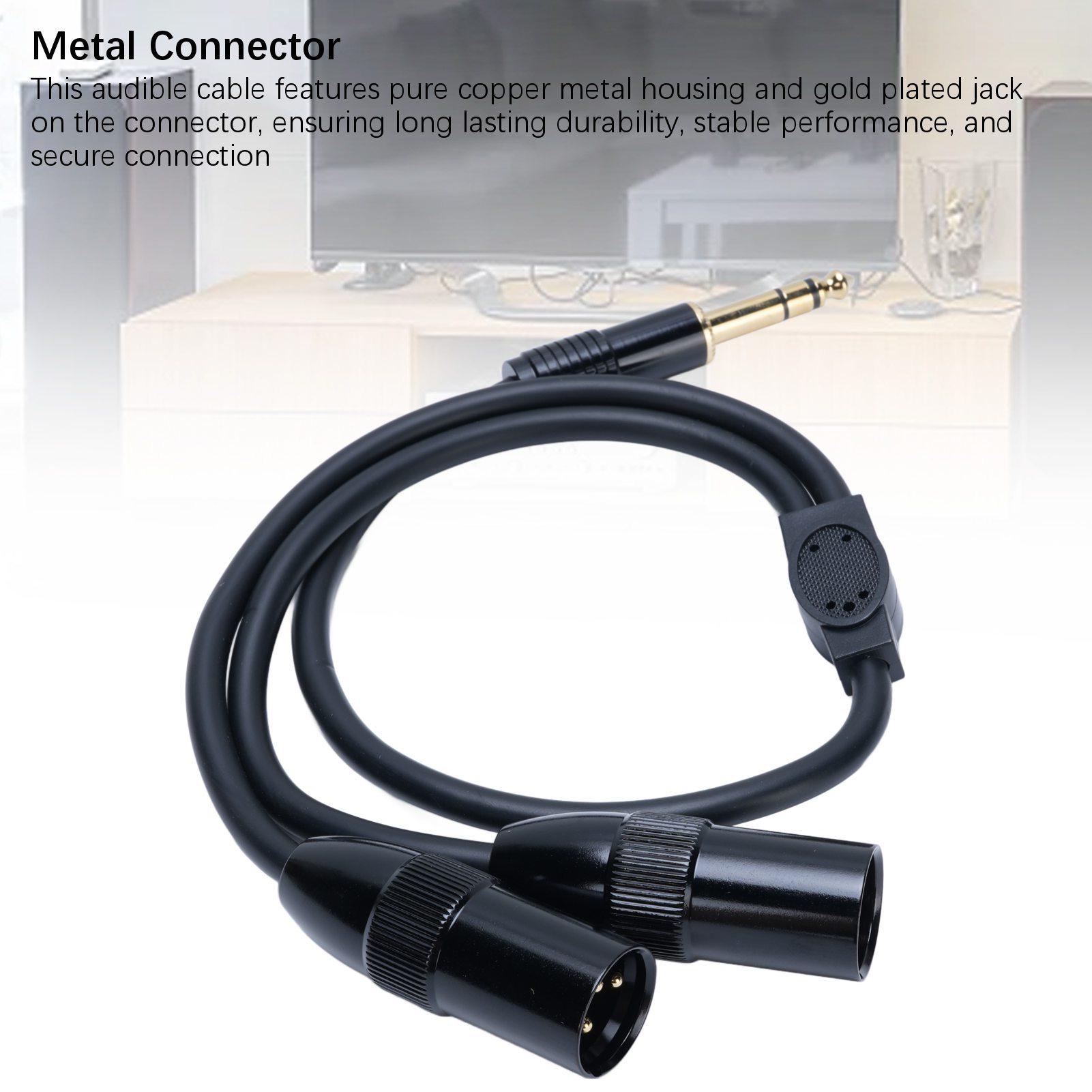 

Штекер 6,35 мм (папа) на двойной кабель XLR Стерео небалансный преобразователь Y-разветвитель для