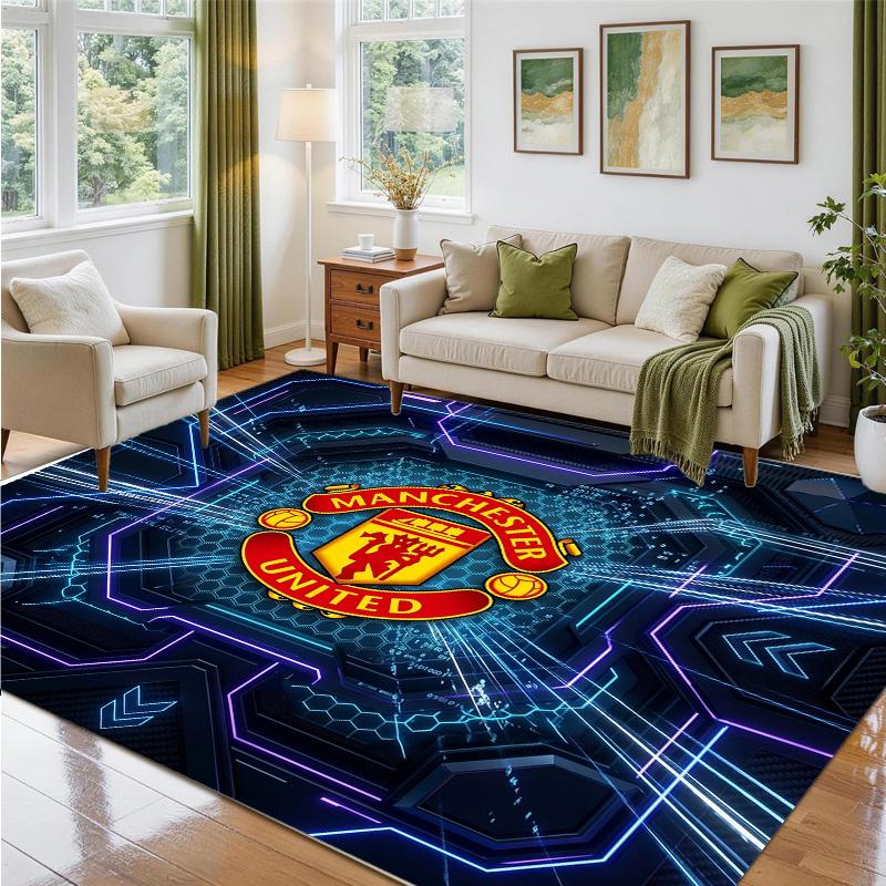 Manchester United Design Kristall Samt Teppich Weiche Dekorative Matte für Schlafzimmer Eingang