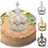 1/2Pcs Baroque Crown Cake Topper Creative Elegant Bridal Headband European Style Romantic Princess Diadem Pageant Event