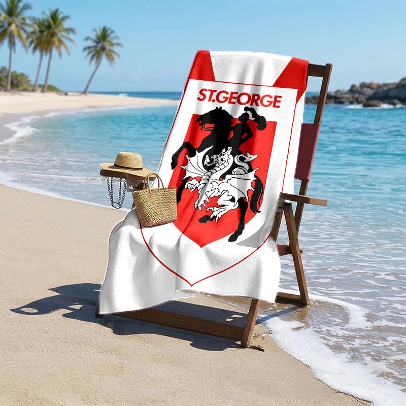 St George Illawarra Fashion Beach Towel: Ideal for Summer Adventures Soft, absorbent and quick drying suitable for swimming and bathing