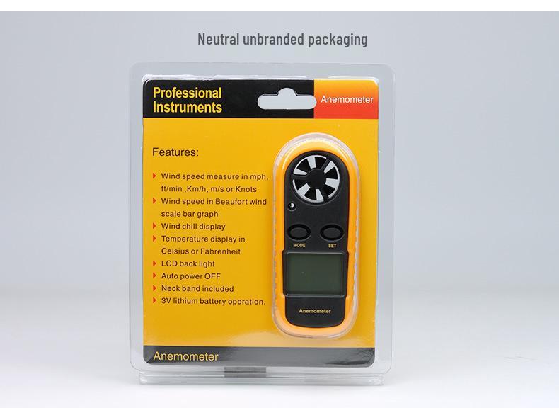 GM816 Mini Anemometer: Digital Wind Speed, Temperature, and Force Level Meter