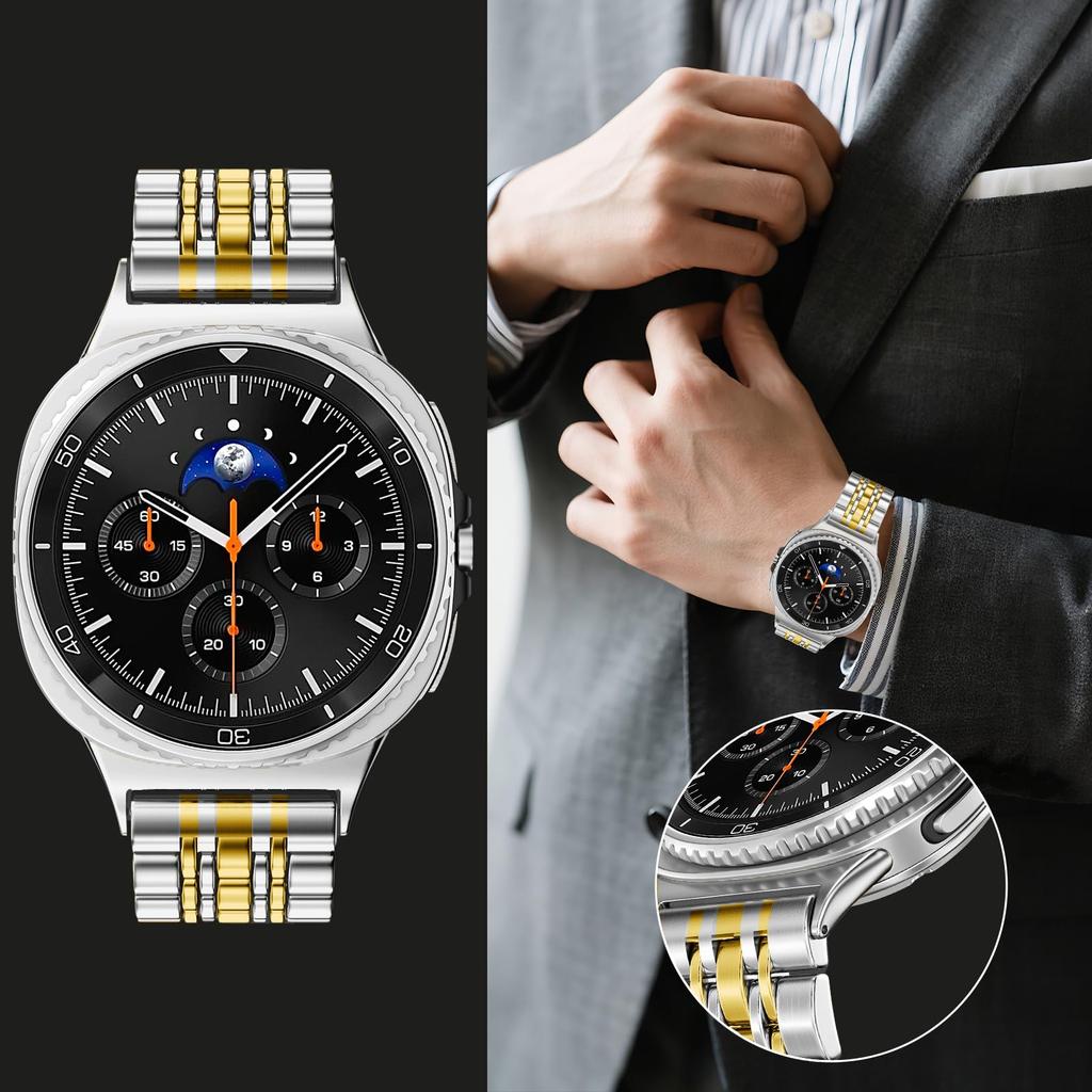 For Samsung Galaxy Watch 8 40/44mm 8 Classic 46mm Metal Bracelet for Galaxy Watch Ultra 2024/2025 47mm Stainless Steel Band Wristband