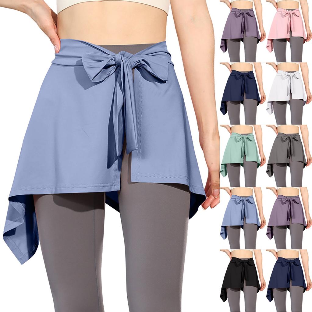 Women Skirt Elastic Yoga Culottes For Women Athletic Shorts Lightweight High Waist Skinny Solid Joggers