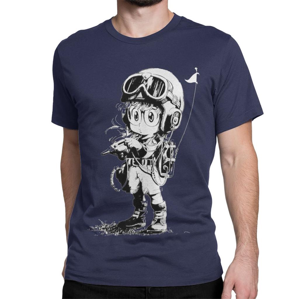 Arale TShirt for Men Women Dr Slump Anime Awesome Pure Cotton Tees Round Collar Short Sleeve T Shirt Birthday Present Clothing