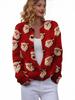 LXK-YK56 3D Print Christmas Cardigan Sweater