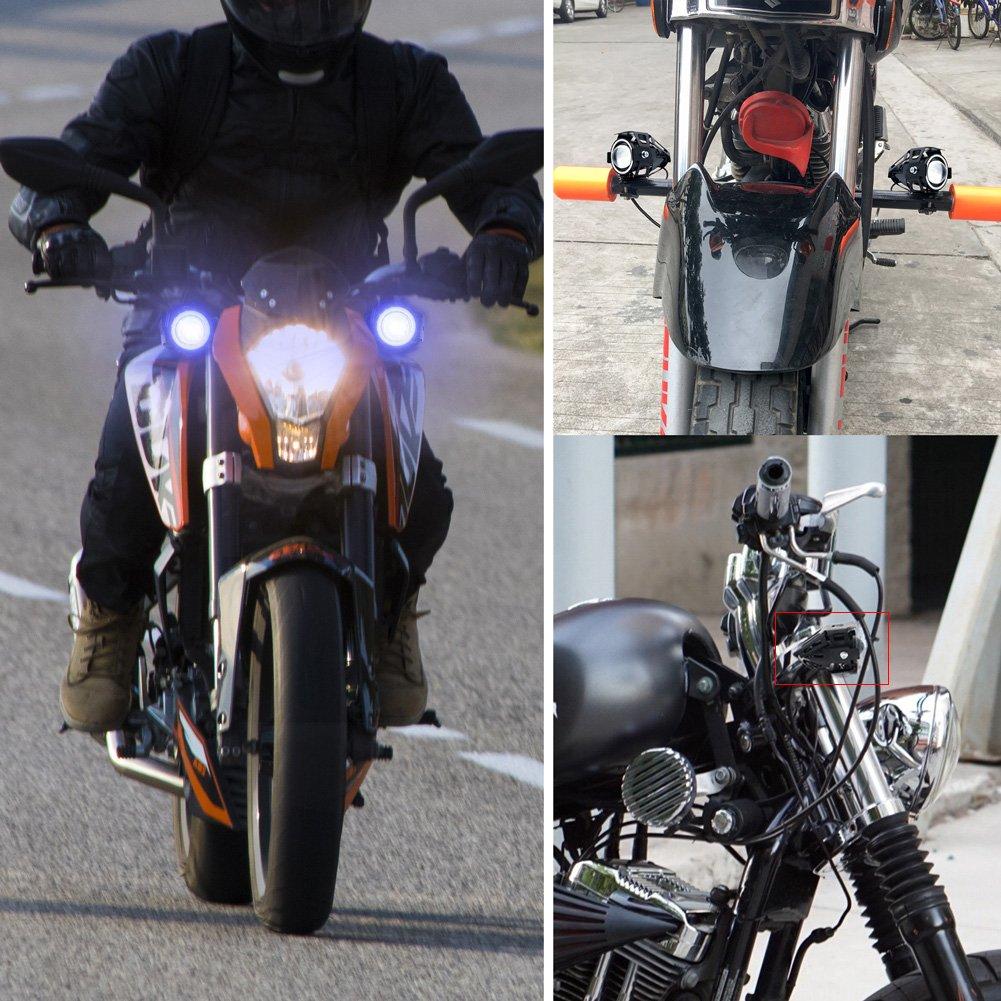 X-STYLE U7 Motorcycle Fog Lamp, 4 Modes Switching, Squid Ring/Hi/Lo/Strobe, Projector, 12 V, 24