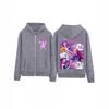 Sweet Cartoon Print Hooded Sweatshirt Loose Fit Womens Casual Long Sleeve Pullover Top 2025