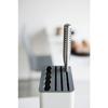 Stojan na kuchyňský nůž a nůžky Yamazaki Jitsugyo bílý Přibl. Š11 x H7 x V22,3 cm Stojan na talířový nůž Držák na nože 3511