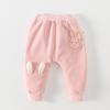 Cartoon Fleece-Lined Toddler Pants: Boys' One-Piece, Thick for Winter, Casual & Warm