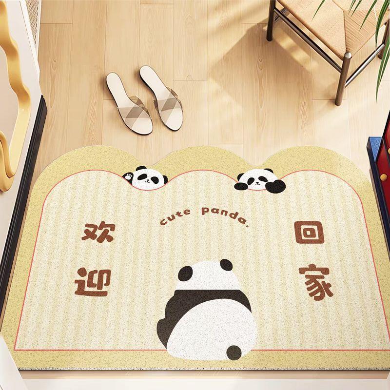 Cartoon Silk Circle Floor Mat, Porch Scraping Mud And Soil Entry Door Floor Mat, Household Can Be Cut, Dirt-Resistant And Easy To Take Care Of,