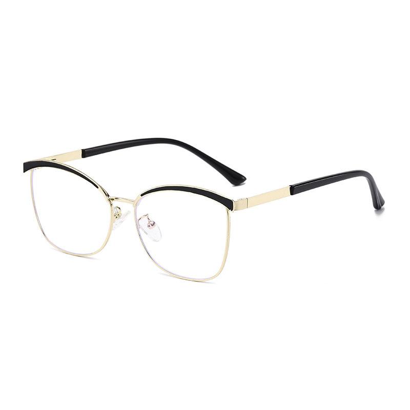 

6216 Новые очки с металлическими точками и пружинной оправой, простые и универсальные, анти-синие плоские очки