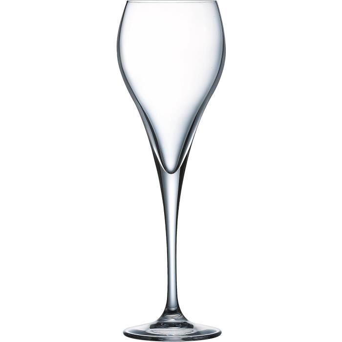 Flûtes à champagne - arcoroc - collection brio - 16 cl - 6 pièces - verre ultra transparent