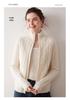 Luxury Double Zipper Heavy Duty Cable Knit Cashmere Cardigan for Women - High Neck, Loose Fit, Slimming, Thick Sweater Coat