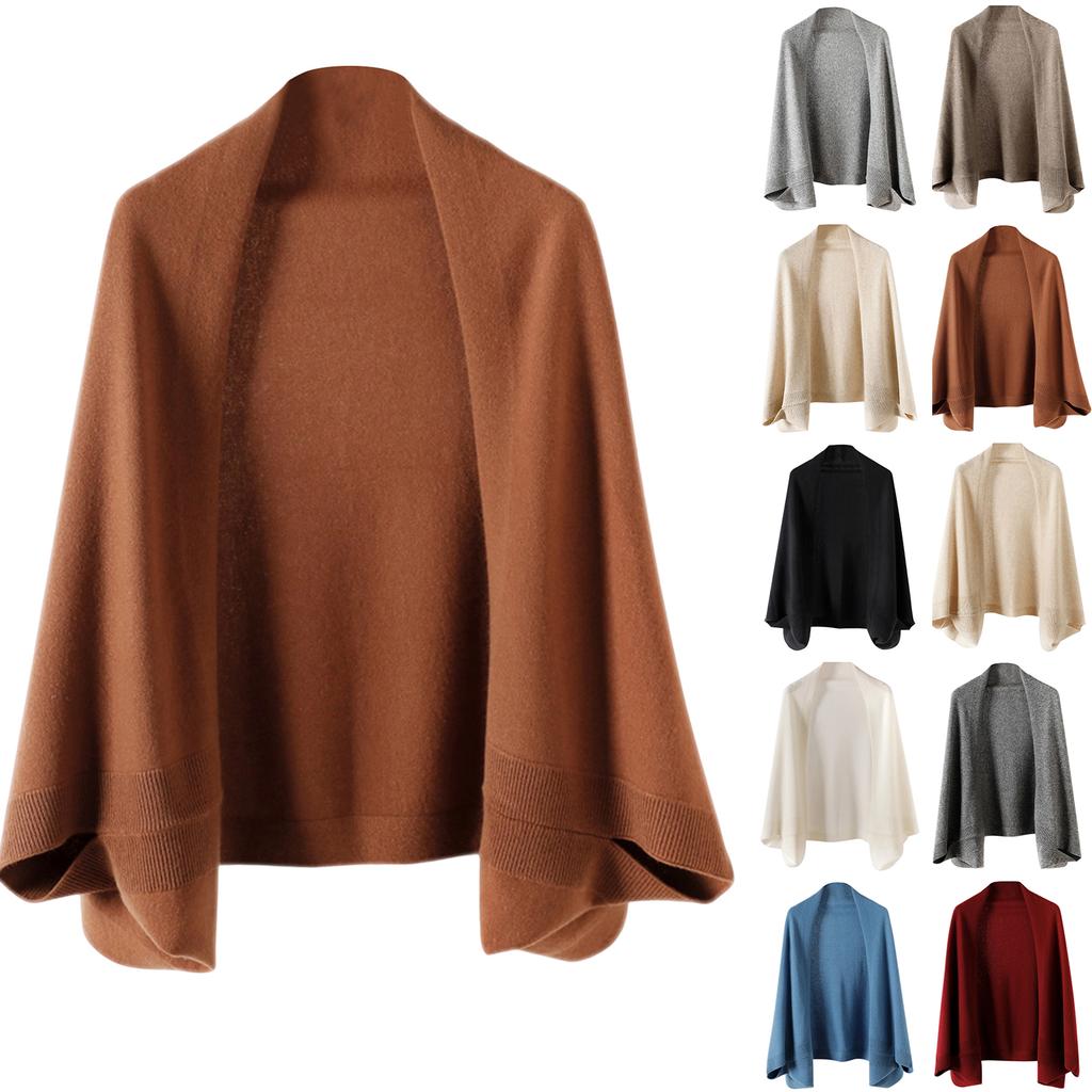 Ladies' Fashionable Cashmere Shawl Paired With Warm, Fashionable And Stylish High-end Knitted Cape -use Scarf