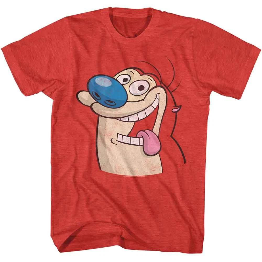 Ren And Stimpy - Big Stimpy - American Classics - Heather Red Short Sleeve 140