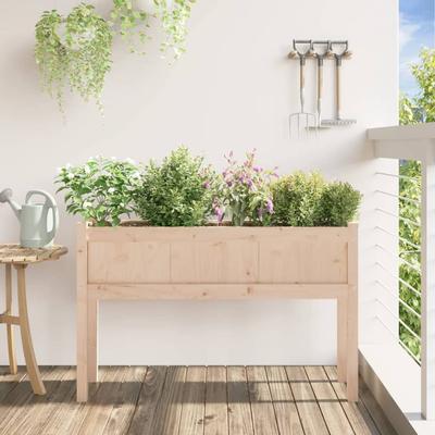 Plant Pot with Legs 110 X 31 X 70 Cm Solid Pine Wood