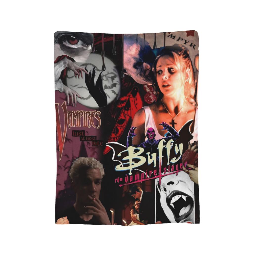 Buffy the Vampire Slayer Horror Blankets  Flannel Funny Soft Throw Blanket for Bedding Lounge Spring/Autumn,