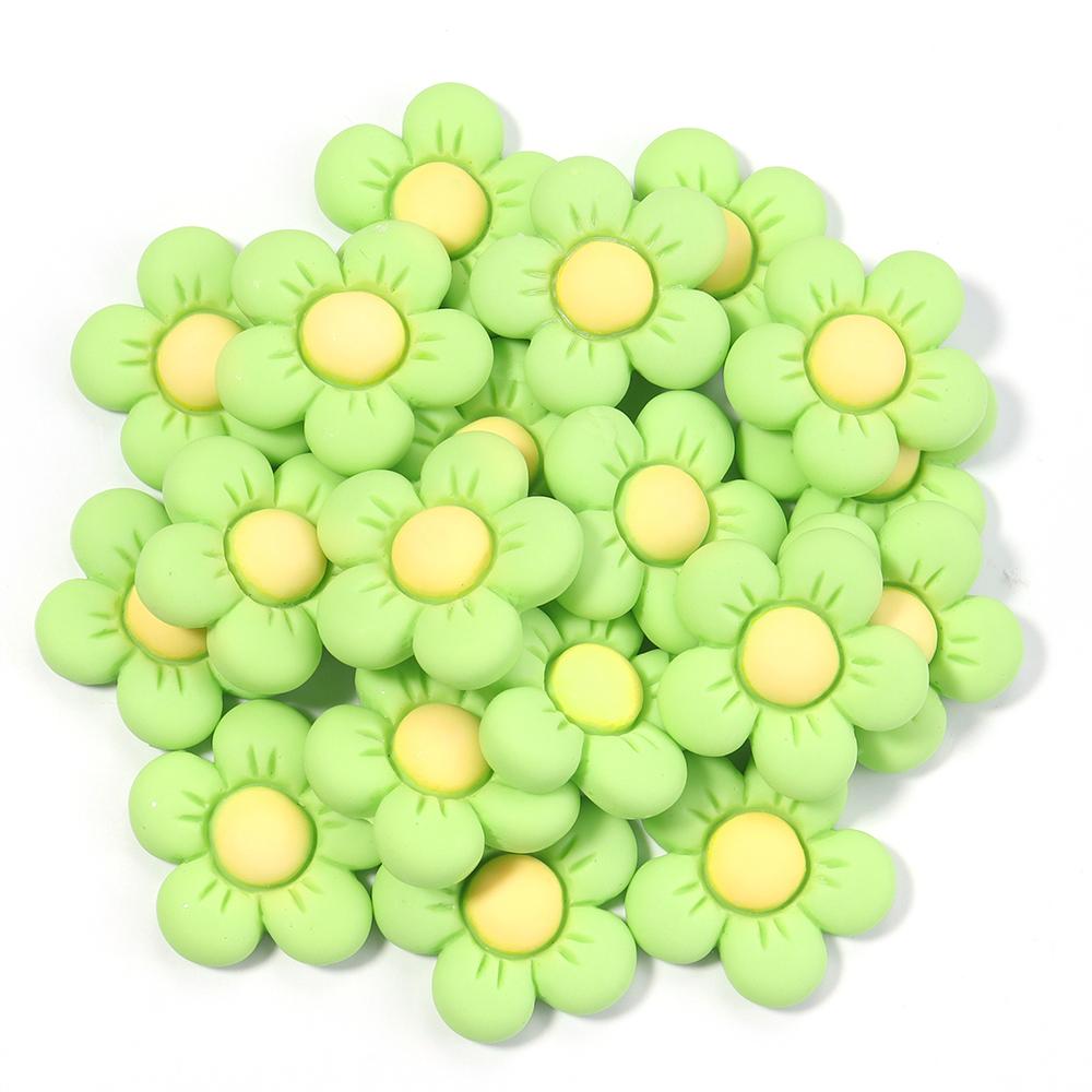 20pcs Flatback Resin Flowers Colorful Cute Flower Cabochon Scrapbooking For Home Decor DIY Crafts Clothing Hairpin Accessories