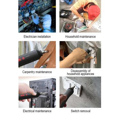 Mini șurubelniță electrică Baterie Șurubelniță reîncărcabilă fără fir Unelte electrice portabile Burghiu șurubelniță inteligentă