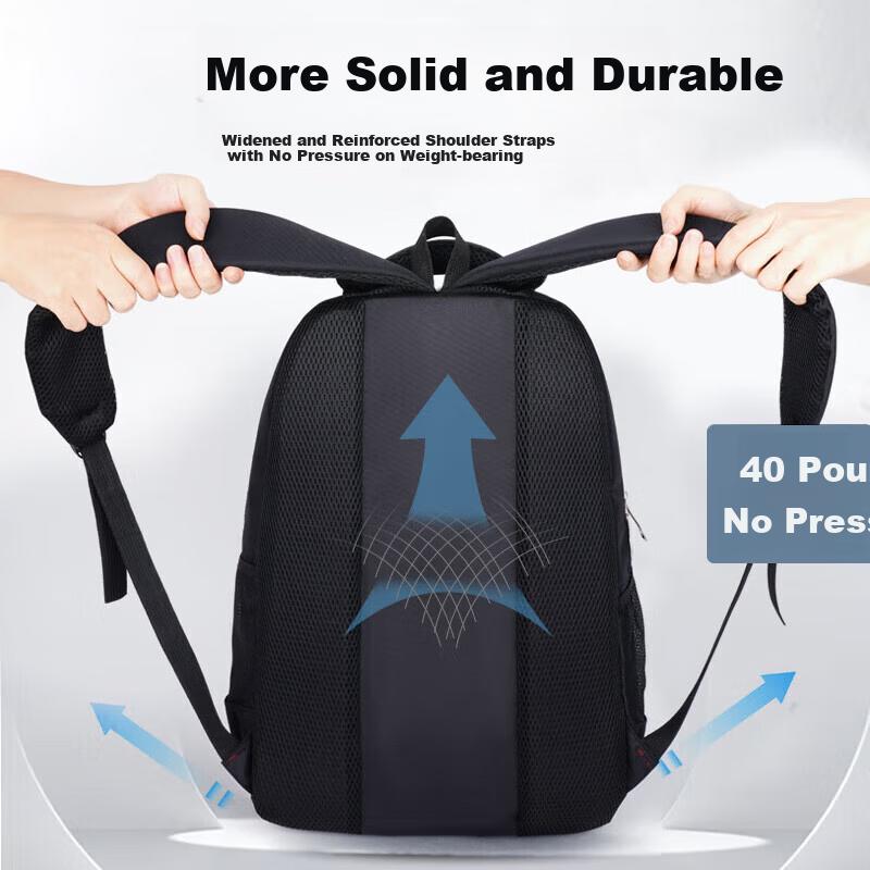 Huili Backpack for Middle And High School Boys, Large Capacity, Lightweight And Comfortable for College