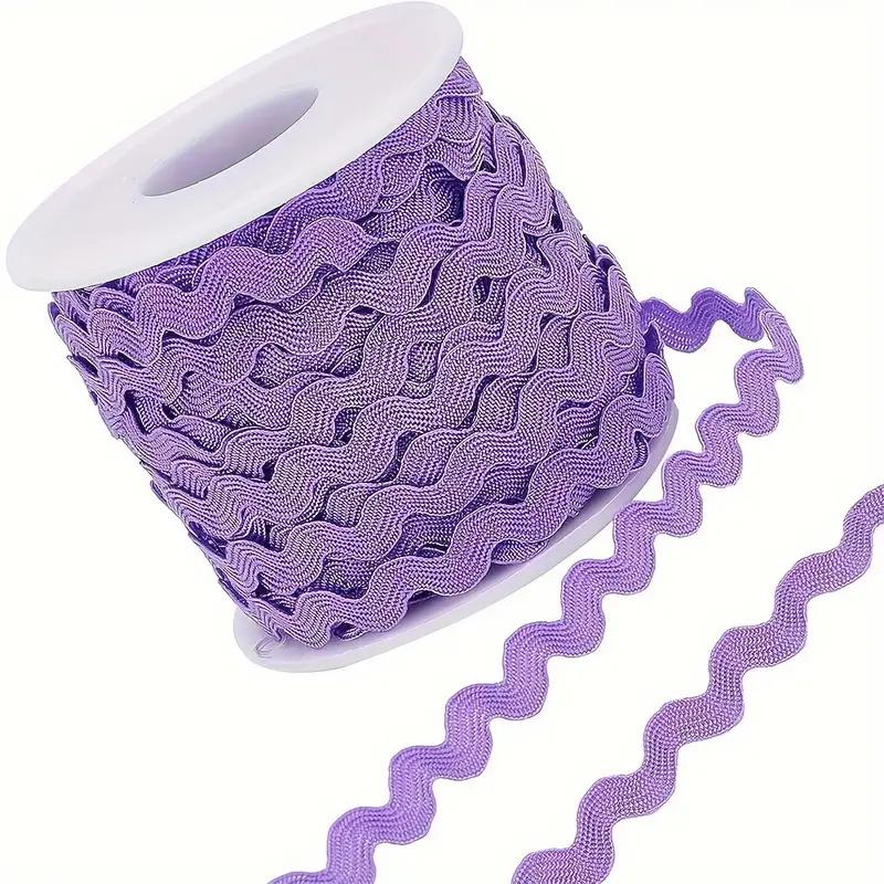 1 Roll 27yd/25m RIC Rac Trim Ribbon Wave Sewing Bending Fringe Trim 5mm/0.2 inch for Sewing Flower Making Wedding Party Lace Rib