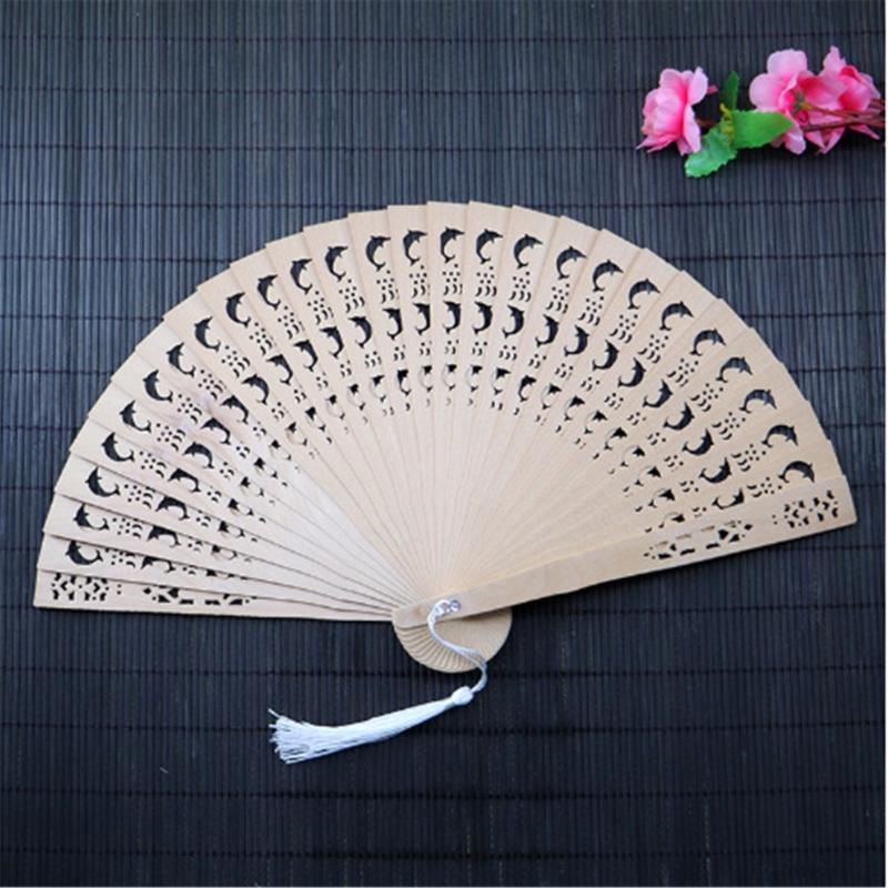 Portable Traditional Engraved Wooden Folding Fan With Lightweight Design Ideal For Cultural Celebrations