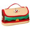 Hand-held Cartoon House Pen Bag PU Leather Waterproof Food Fruit Burger Cow PU Stationery Bag Large Capacity Sausage Dog