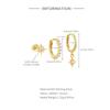 AIDE 925 Silver 3pcs 4pcs Set Zircon Stud Earrings 18k Gold Star Minimalism Huggies Earring Fine Jewelly Set Party Gift