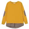 Autumn Style, Cotton-containing Fake Two-piece Sweatshirt for Women, Long-sleeved Autumn and Winter New Loose Top Jacket
