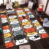 Cute Cartoon Cats Pattern Rug Non-slip Rug Suitable for Living Room and Bedroom Sofas.