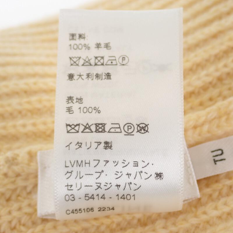CELINE  2AH35423P Knit cap yellow wool Women