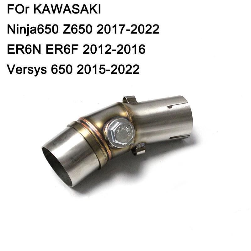 Stainless Steel Mid-Pipe Exhaust for Kawasaki ER6N Ninja 650 Versys 650