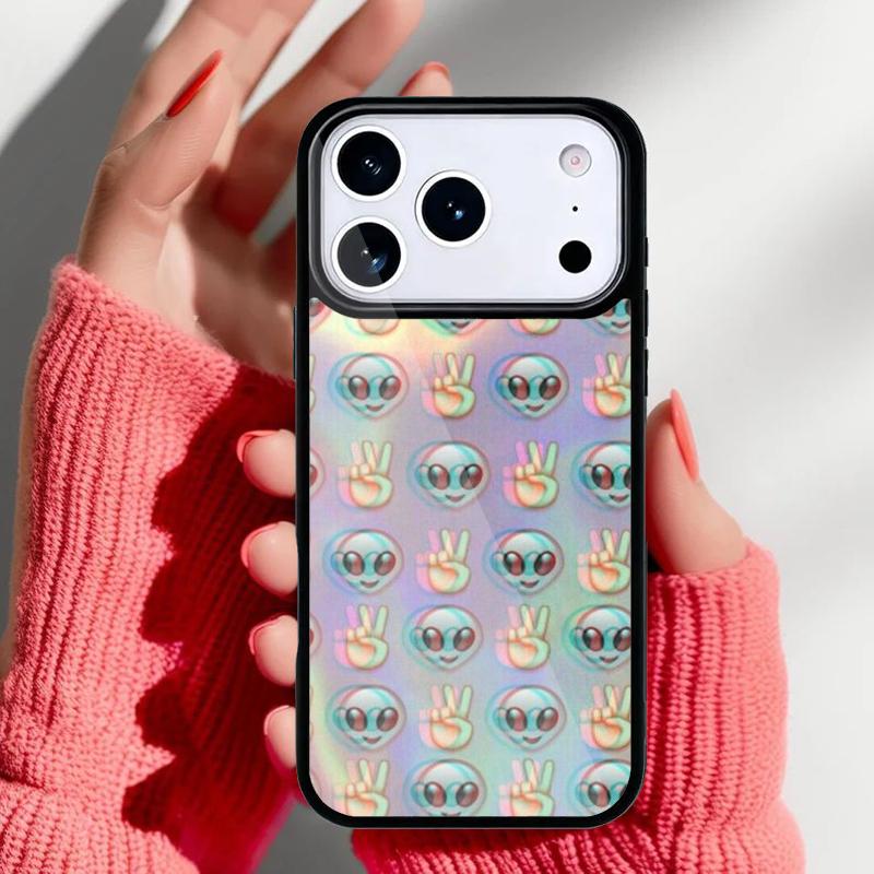 

Cartoon Alien Cute Phone Case for iPhone 17 16 15 14 13 Pro Max Back Cover for 12 11 Pro Coque iPhone 11 Pro